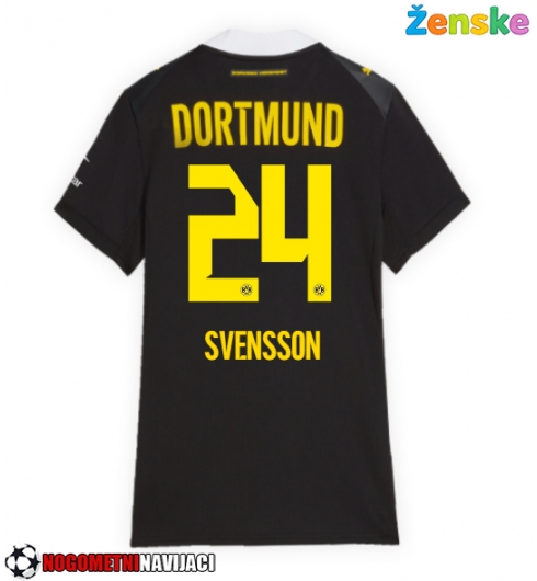 Ženske Nogometnih dresov Borussia Dortmund Daniel Svensson #24 Gostujoči 2026-27 Kratki rokavi Ženske Nogometnih dresov Borussia Dortmund Daniel Svensson #24 Gostujoči 2026-27 Kratki rokavi